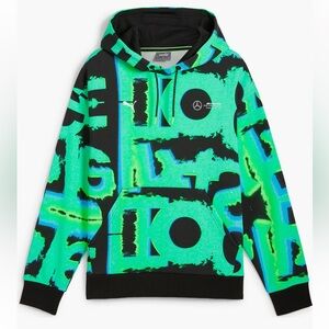 Puma F1 formula one Mercedes AMG neon Green energy AOP Graphic Hoodie sweatshirt